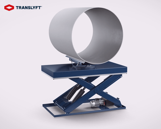 spoel op translyft-heftafel 