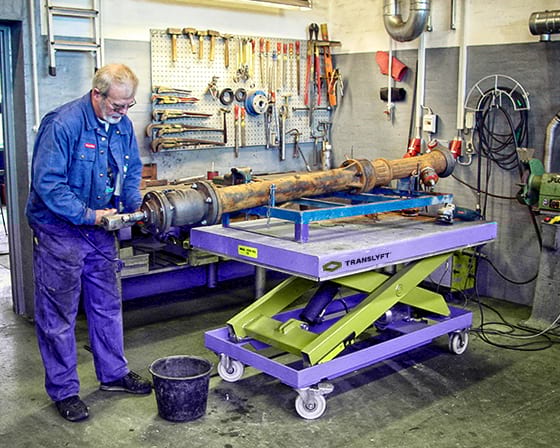 Translyft lifting table on wheels