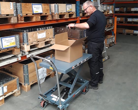 Working with a Translyft lifting trolley
