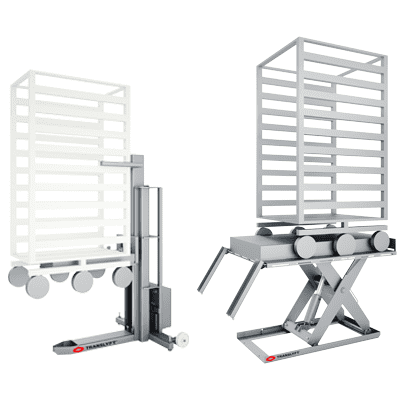 Translyft smoke trolley and roll cage lifter 