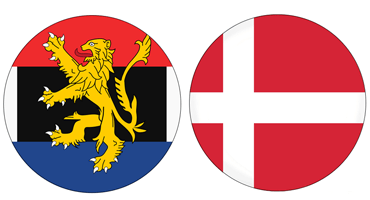 Benelux en Deense vlaggen