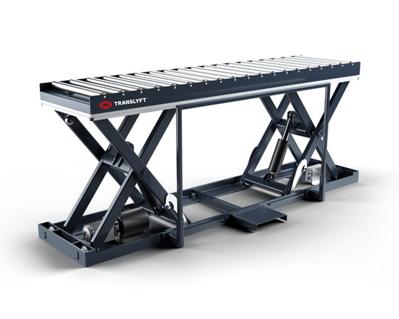 translyft scissor lift with roller conveyor