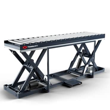 TRANSLYFT Lifting table with roller conveyor