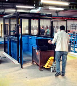 translyft goods lift in warehouse