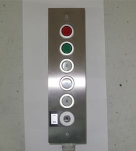 Control panel for Hidral goods lift