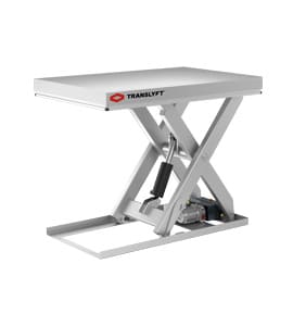 Single scissor lifting table in stainless steel 