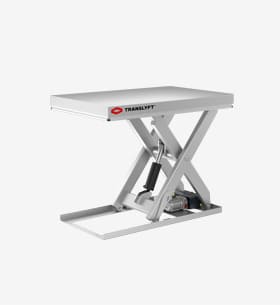 Single scissor lifting table in stainless steel 