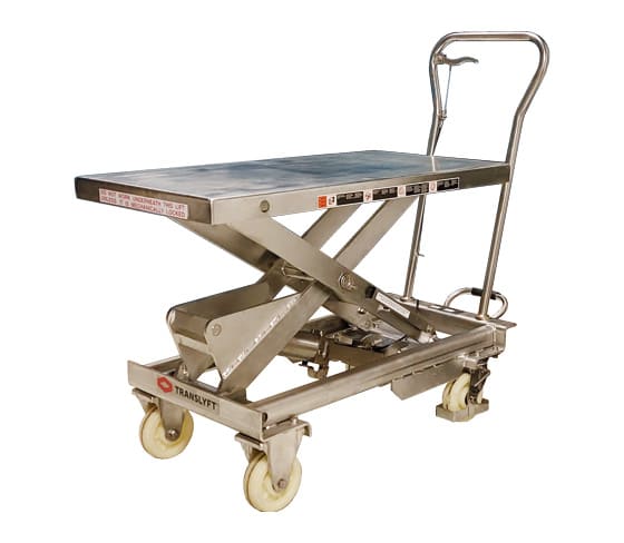 TRANSLYFT Stainless steel lifting trolley 