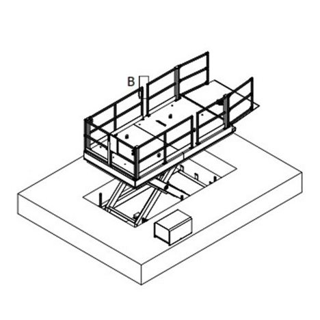 loading bay lift at Discount Supermarked drawing